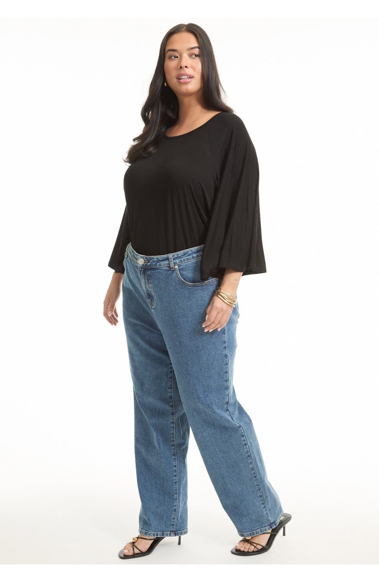 June + Vie June Fit High-Rise Straight-Leg Stretch Jeans, Alternate, color, Vintage Medium Wash