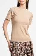 Isaac Mizrahi New York Mock Neck Short Sleeve Sweater