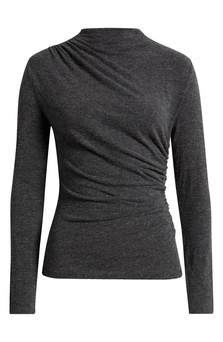 Rails Joelle Ruched Funnel Neck Top, Alternate, color, Charcoal