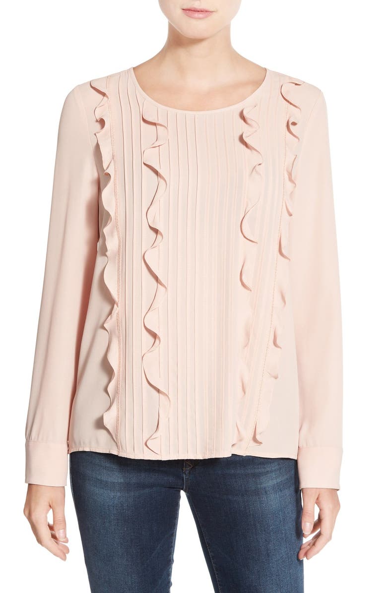 Halogen<sup>®</sup> Ruffle Front Blouse, Main, color, 