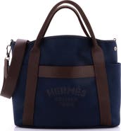 Pre-Owned Hermes Sac De Pansage Groom Handbag Canvas