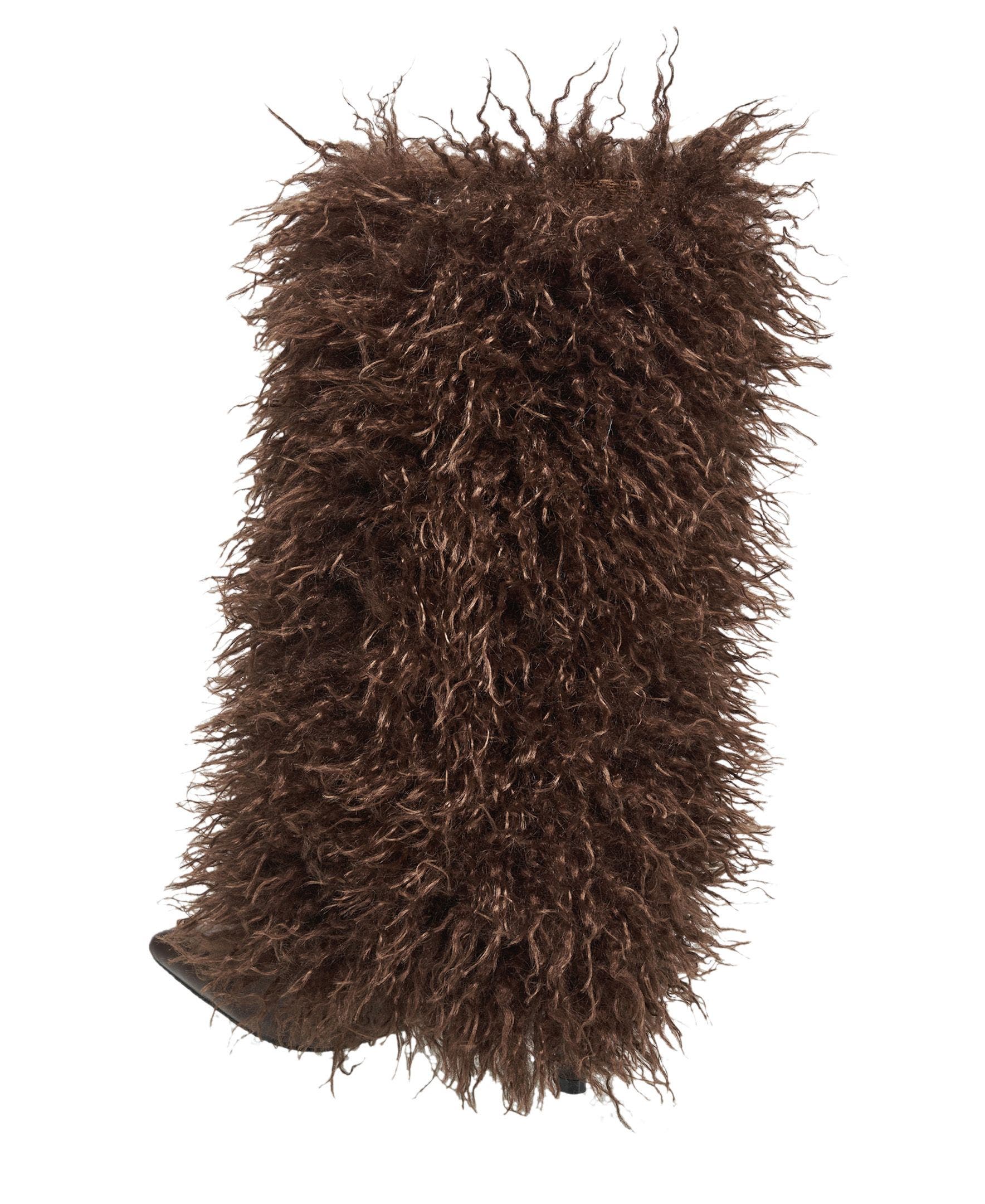 Carter Faux Fur Boot, Alternate, color, Chocolate