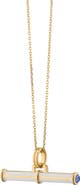 Monica Rich Kosann 18k Gold Ceramic Toggle Necklace