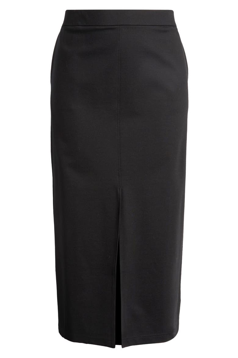 Front Slit Maxi Skirt, Alternate, color, BLACK