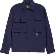 Moncler Tara Stretch Nylon Utility Shirt Jacket