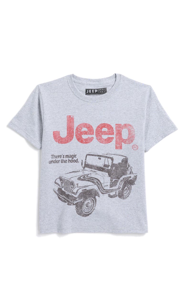 Philcos Kids' Jeep Magic Cotton Crew T-Shirt, Main, color, Heather Grey