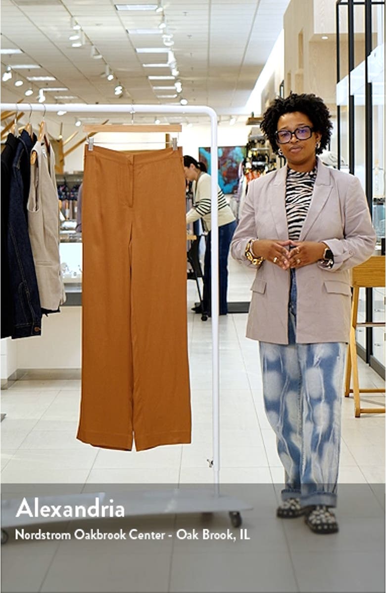 Straight Leg Satin Pants, sales video thumbnail