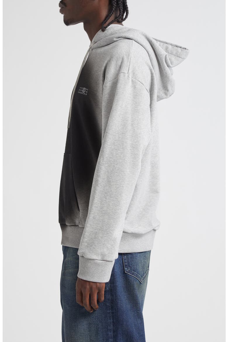 Spray Dot Motif Logo Graphic Hoodie, Alternate, color, LIGHT GREY
