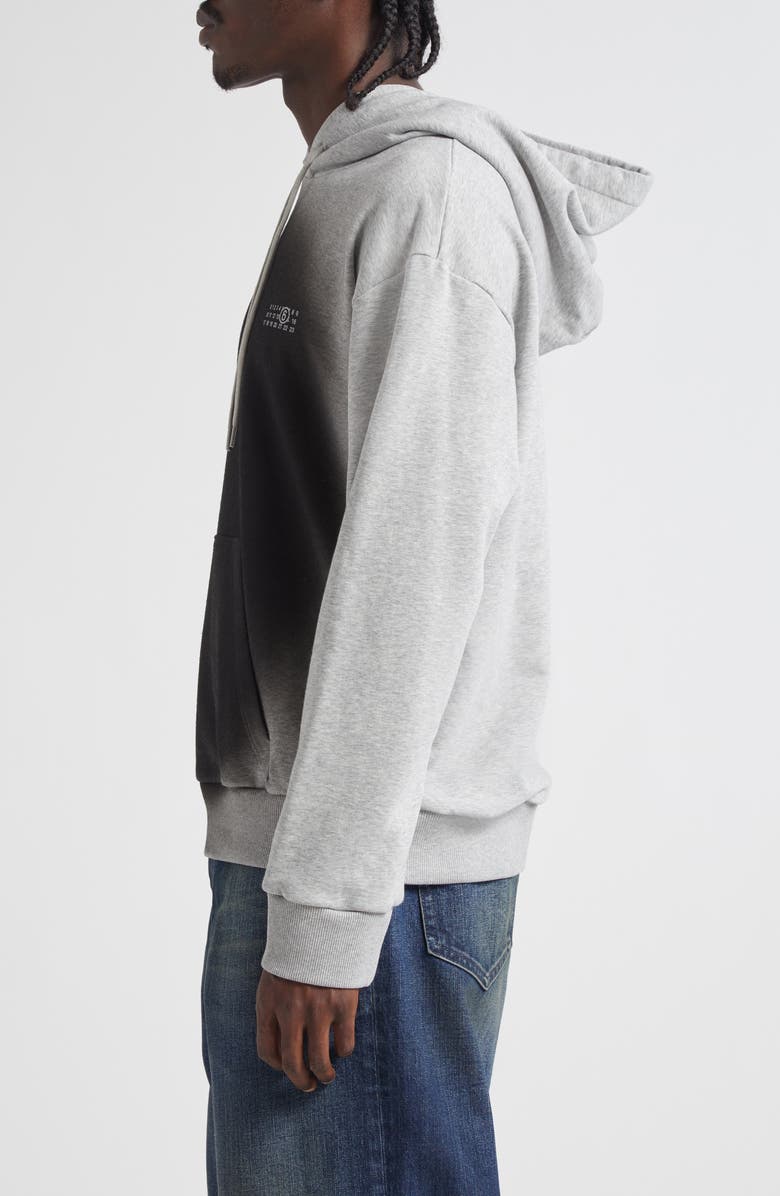 MM6 Maison Margiela Spray Dot Motif Logo Graphic Hoodie, Alternate, color, Light Grey