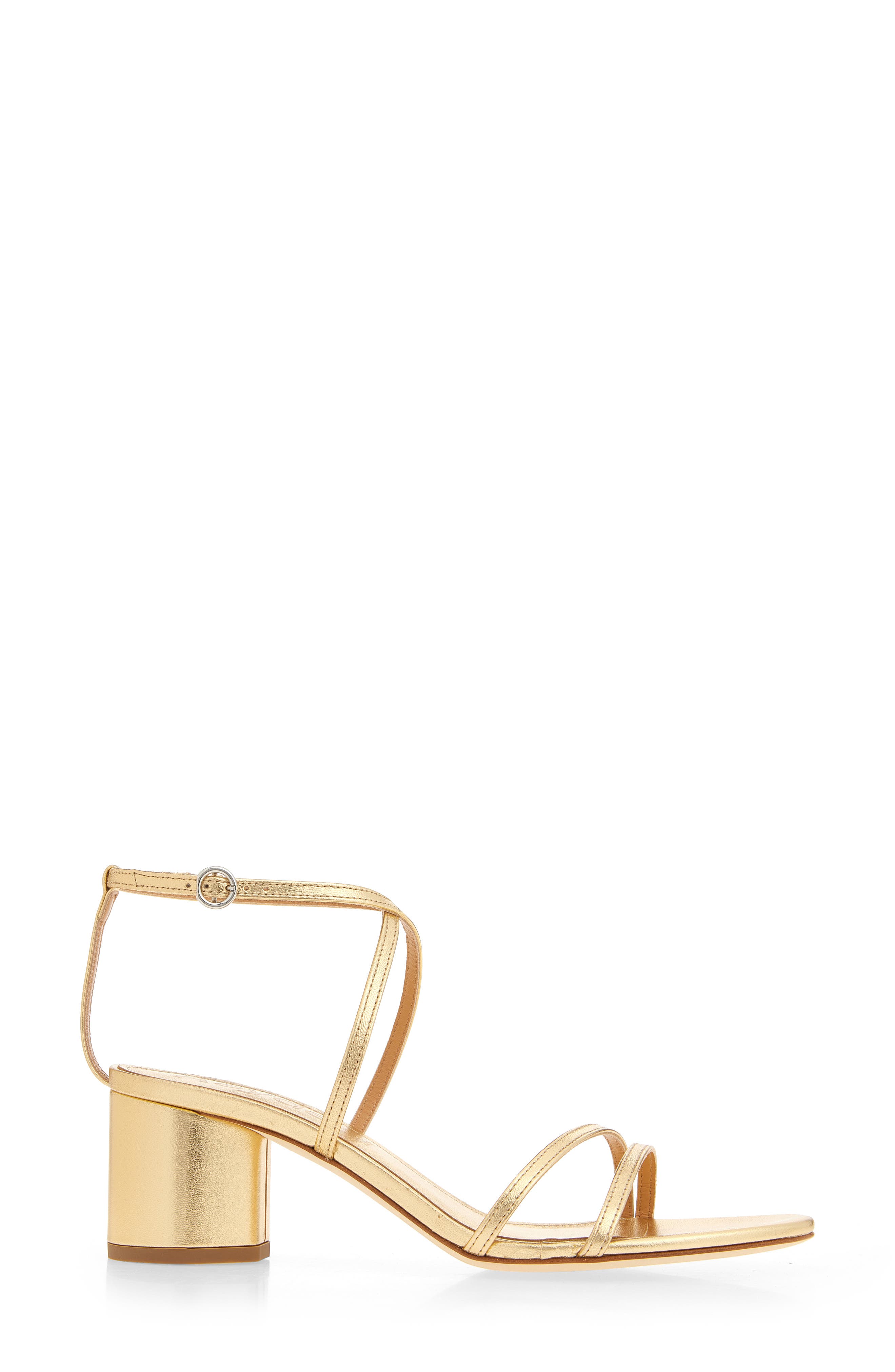 aeyde Mirella Sandal, Alternate, color, Gold