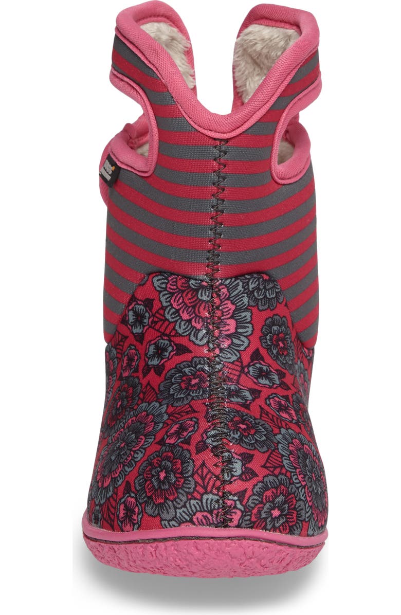 Bogs Baby Bogs Pansy Stripe Insulated Waterproof Boot, Alternate, color,