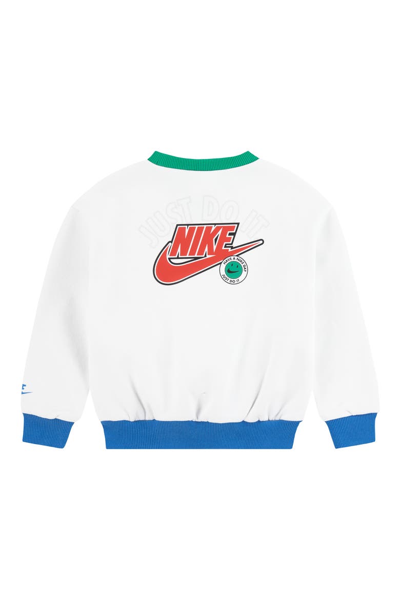 Kids' Sportswear Colorblock Sweatshirt, Alternate, color, WHITE