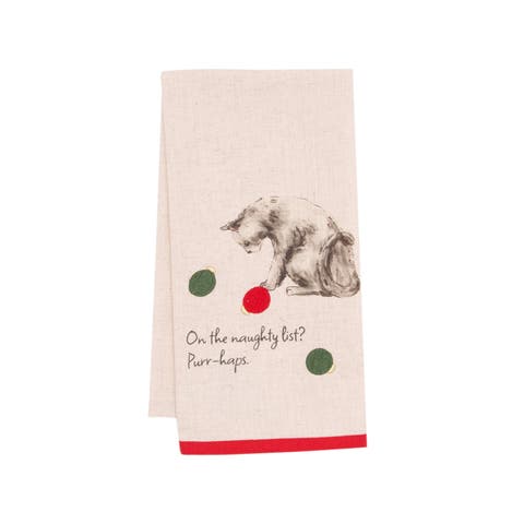 Ornament Toys Naughty Cat Pet Christmas Towel
