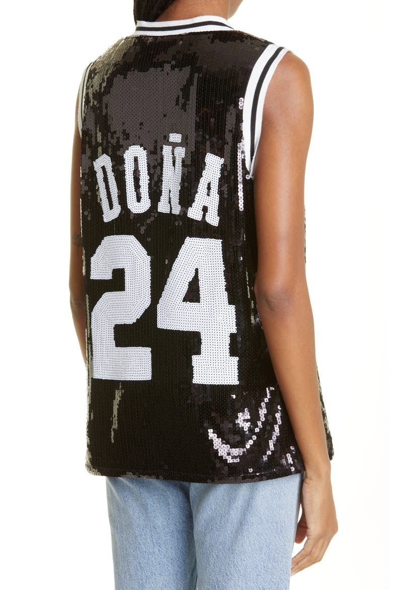 Sequin Jersey Tank, Alternate, color, BLACK