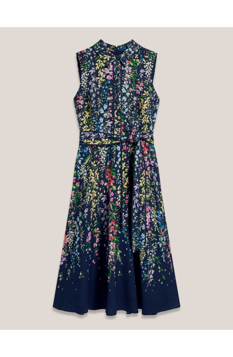 HOBBS LONDON Alberta Floral Midi Shirt Dress, Alternate, color, Midnightmulti