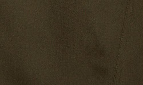 Commission Hunter Double Breasted Long Trench Coat In Olive
