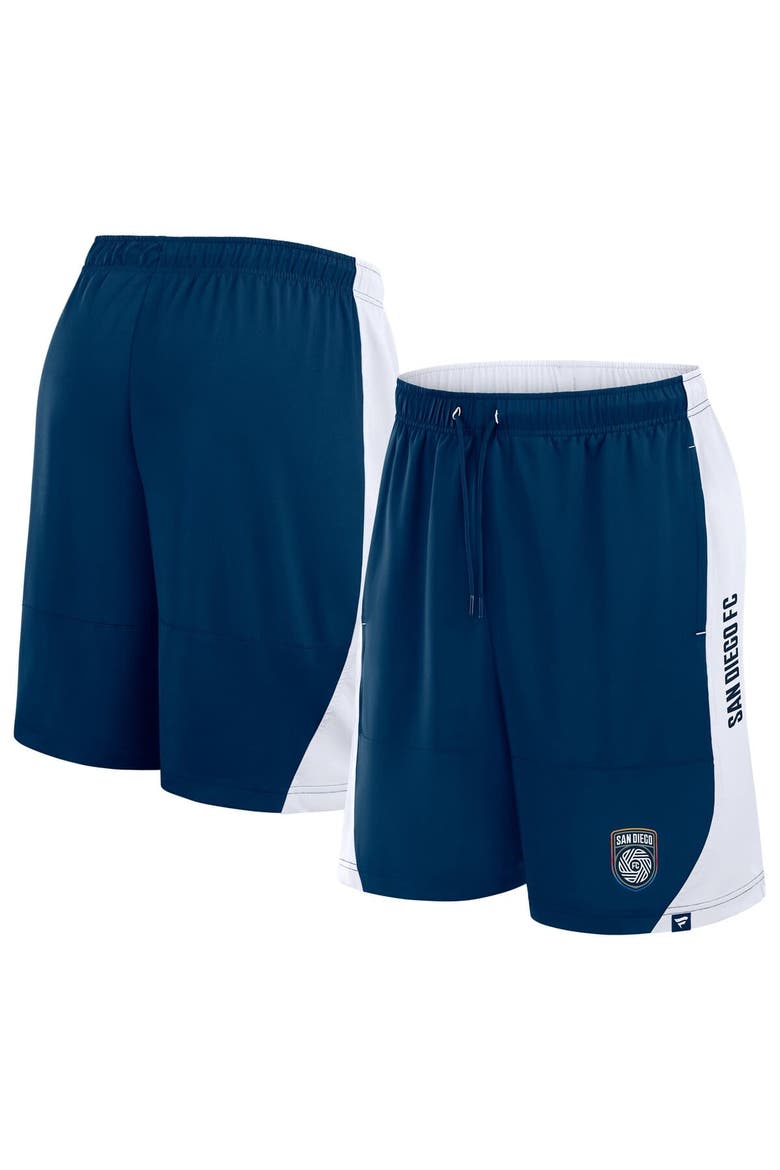 Men's Fanatics Navy San Diego FC Throw-In Shorts, Main, color, Navy