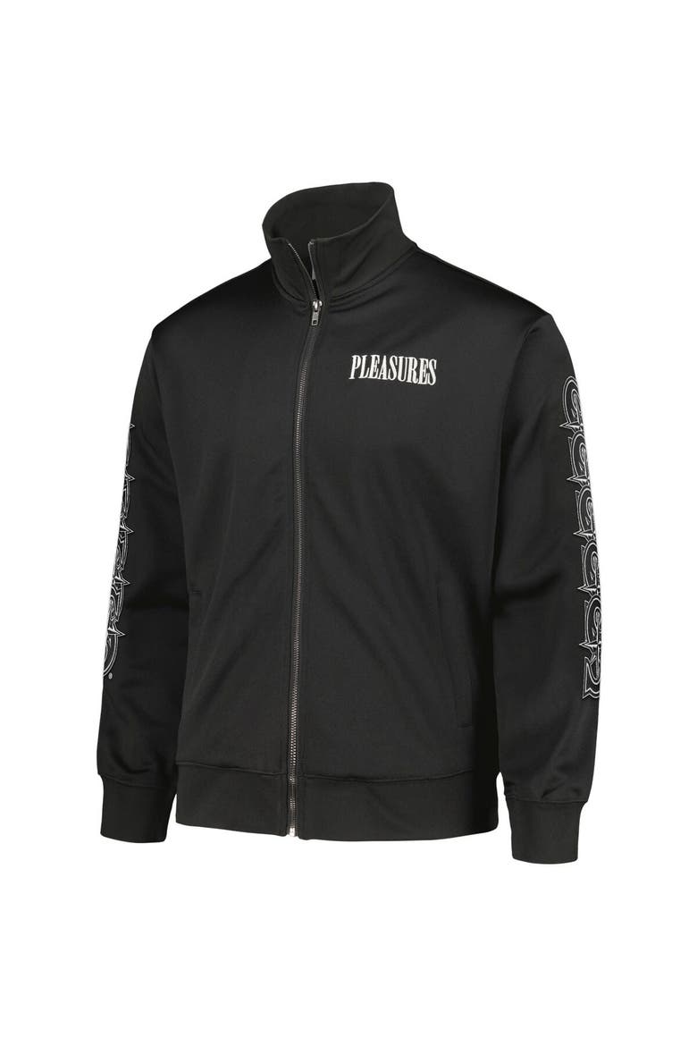 Men's PLEASURES Black Seattle Mariners Pitcher Full-Zip Track Jacket, Alternate, color, Black