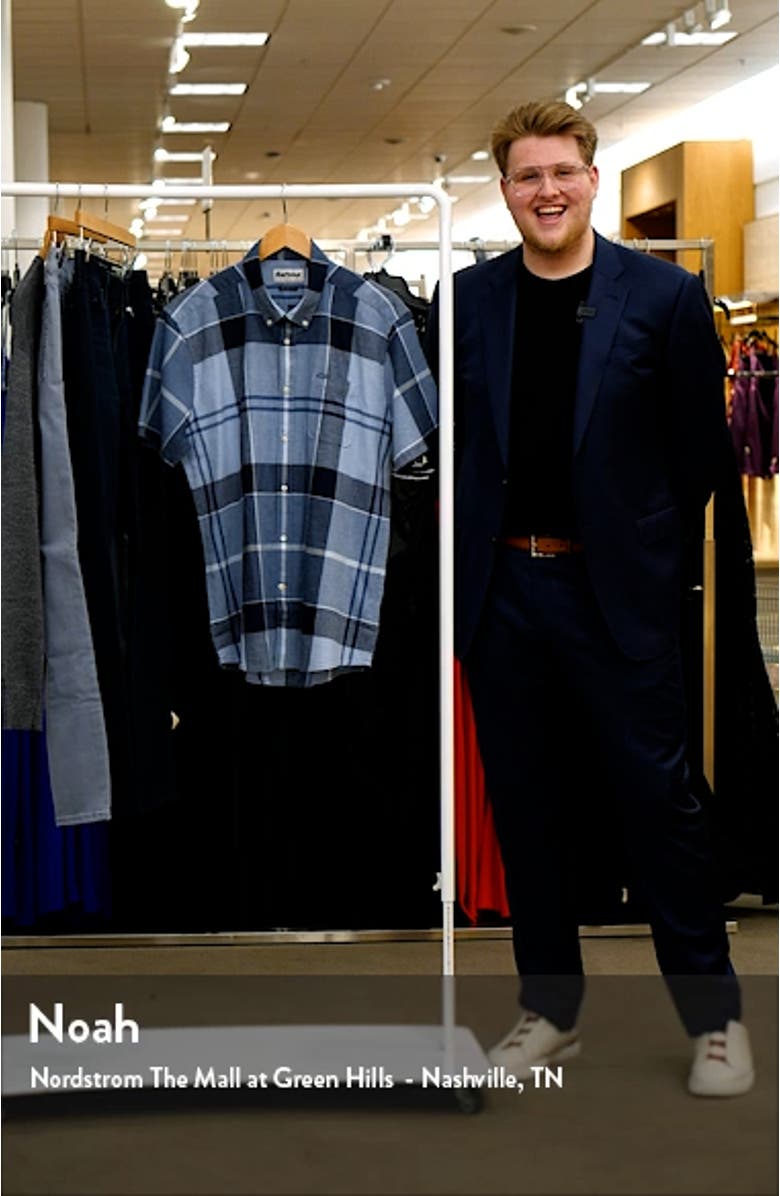 Doughill Plaid Short Sleeve Linen & Cotton Button-Down Shirt, sales video thumbnail