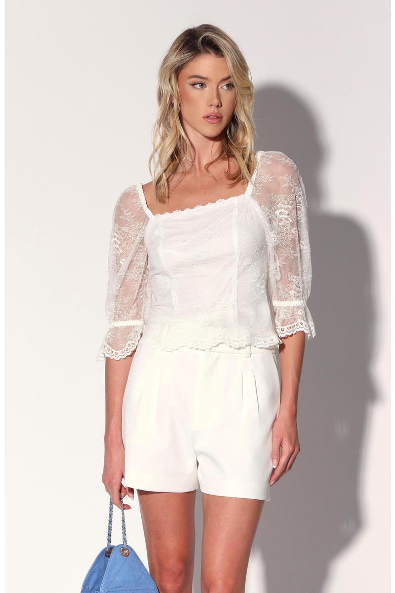 Georgina Top, Main, color, Ivory Lace