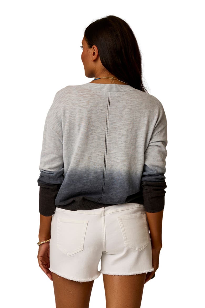 Georgie Sweater, Alternate, color, Black Dip Dye