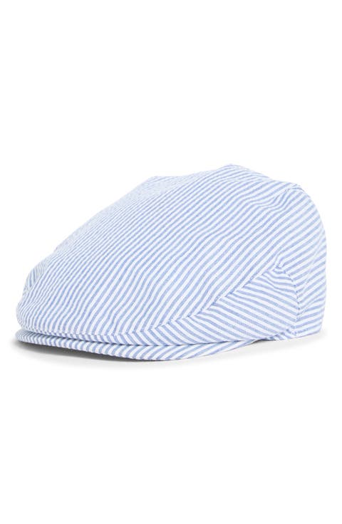Ivy Stripe Seersucker Newsboy Cap