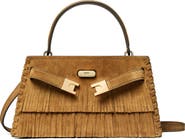 Tory Burch Petite Lee Radziwill Suede Fringe Double Bag