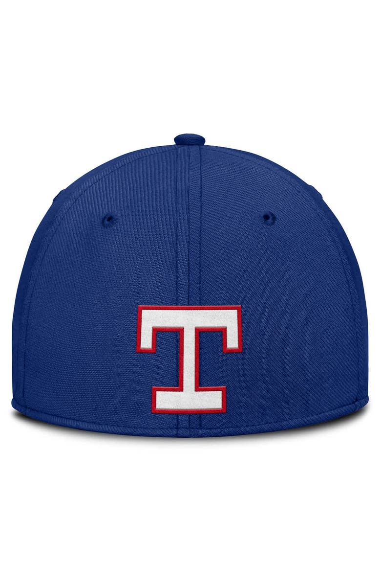 Nike Men's Nike Royal/Red Texas Rangers Rise Swoosh Performance Flex Hat, Alternate, color, Royal