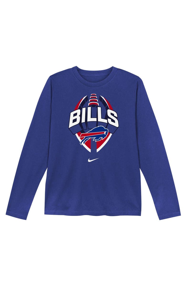 Nike Preschool Nike   Royal Buffalo Bills Primetime Legend Icon Long Sleeve Performance T-Shirt, Alternate, color, Royal