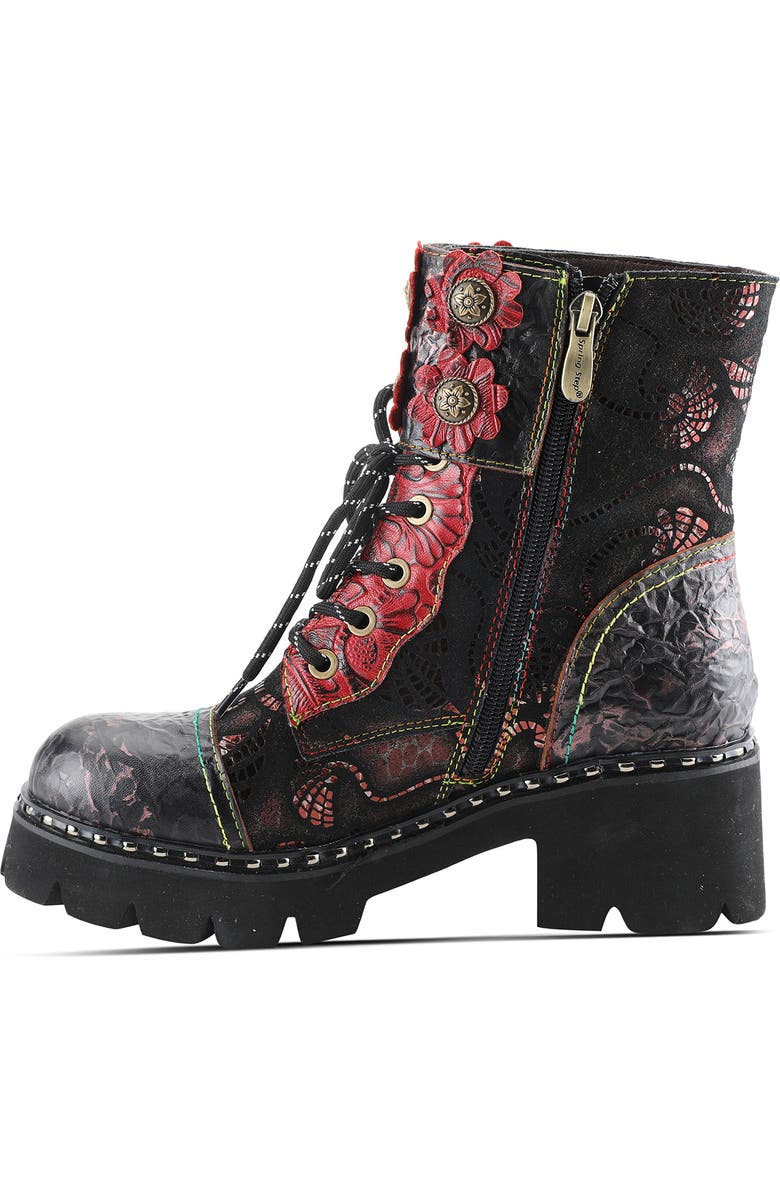 L'Artiste by Spring Step L'Artiste Limitless Cap Toe Bootie, Alternate, color, Red Multi