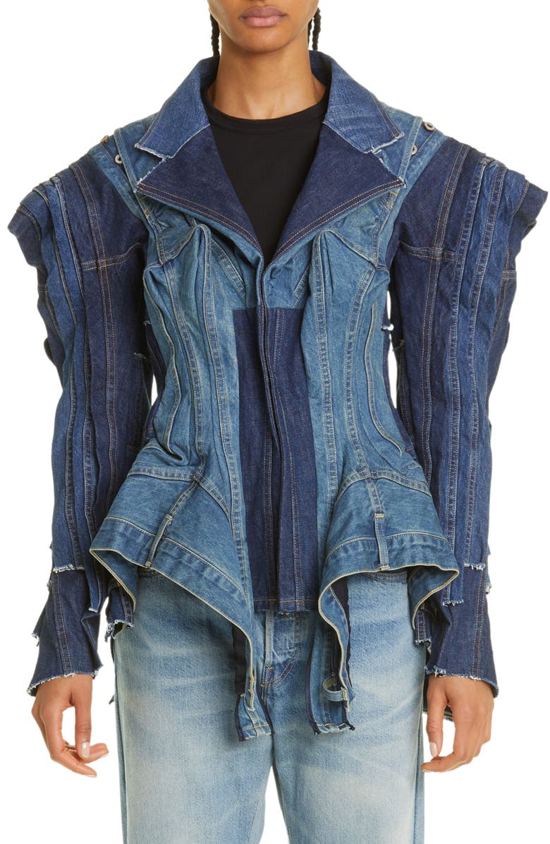 Junya Watanabe Patchwork Denim Jacket, Main, color,