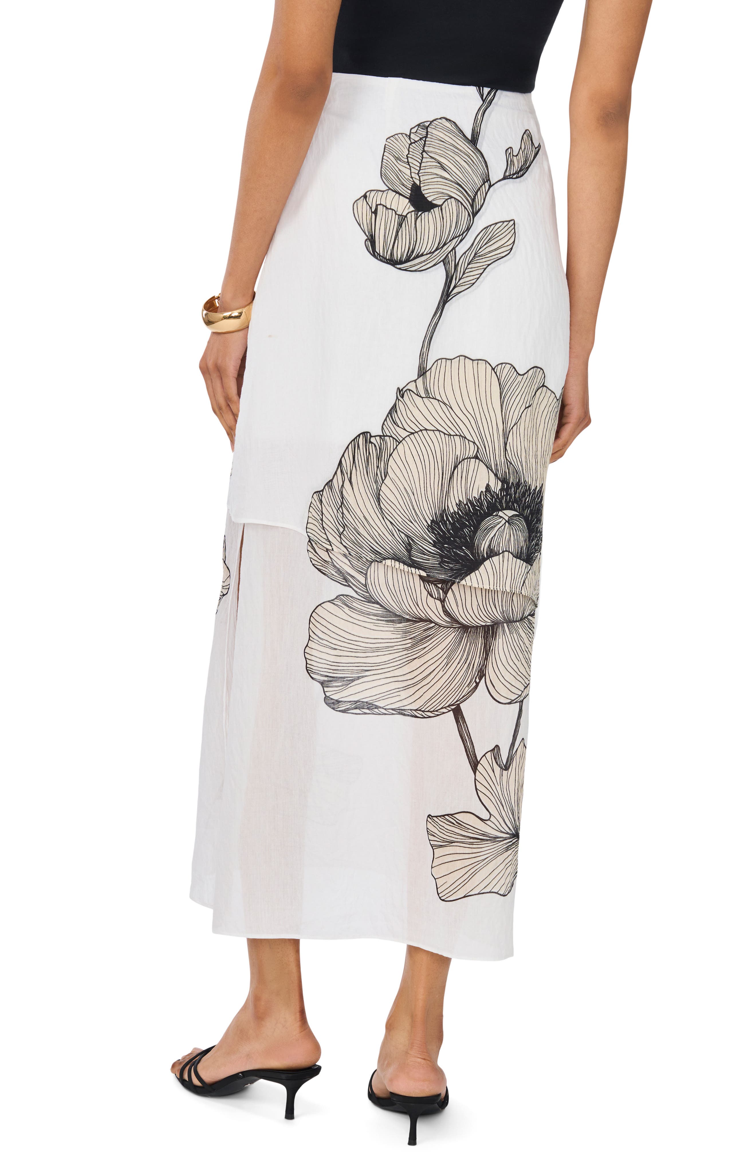 Semisheer Printed Skirt - image 2