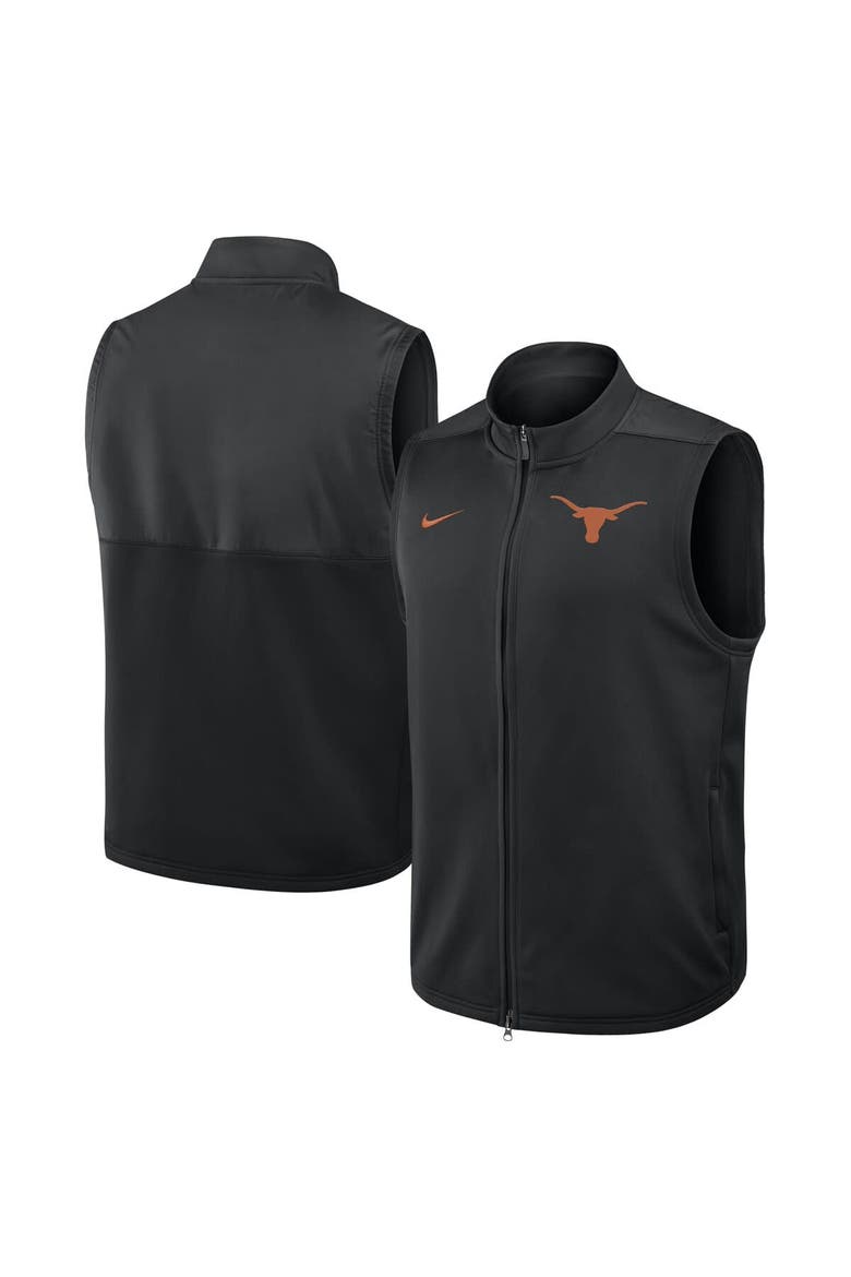 Men's Nike Black Texas Longhorns Primetime Victory Performance Full-Zip Vest, Alternate, color, Black