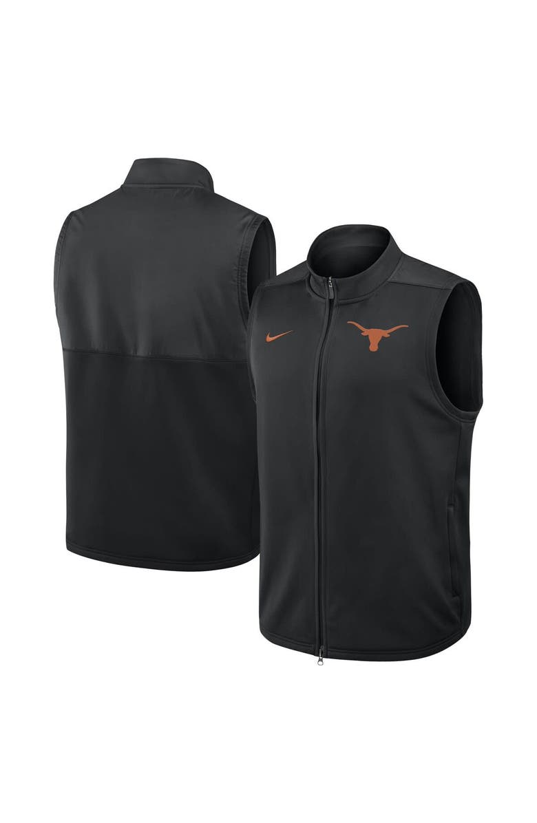 Nike Men's Nike Black Texas Longhorns Primetime Victory Performance Full-Zip Vest, Alternate, color, Black