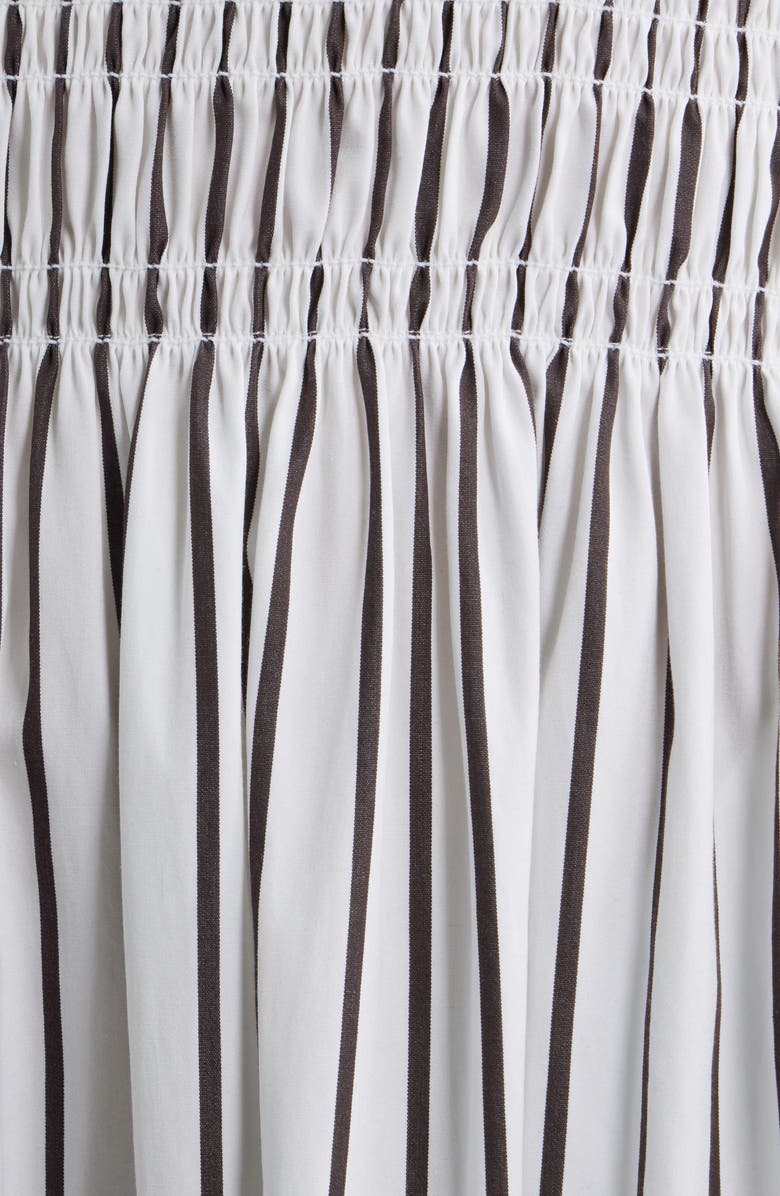 Madewell The Melody Smocked Sleeveless Midi Dress, Alternate, color, White