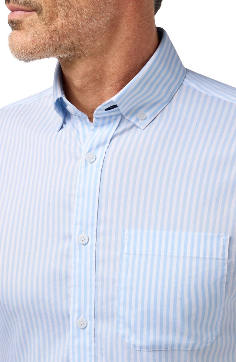 Mizzen+Main Kennedy Trim Fit Performance Button-Down Shirt, Alternate, color, Cloud Blue Candy Stripe