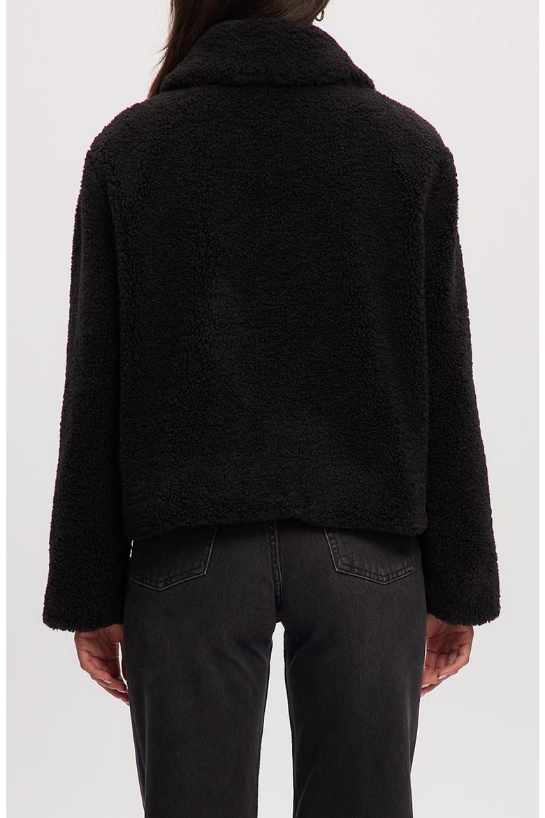 Frieda Faux Shearling Jacket, Alternate, color, BLACK