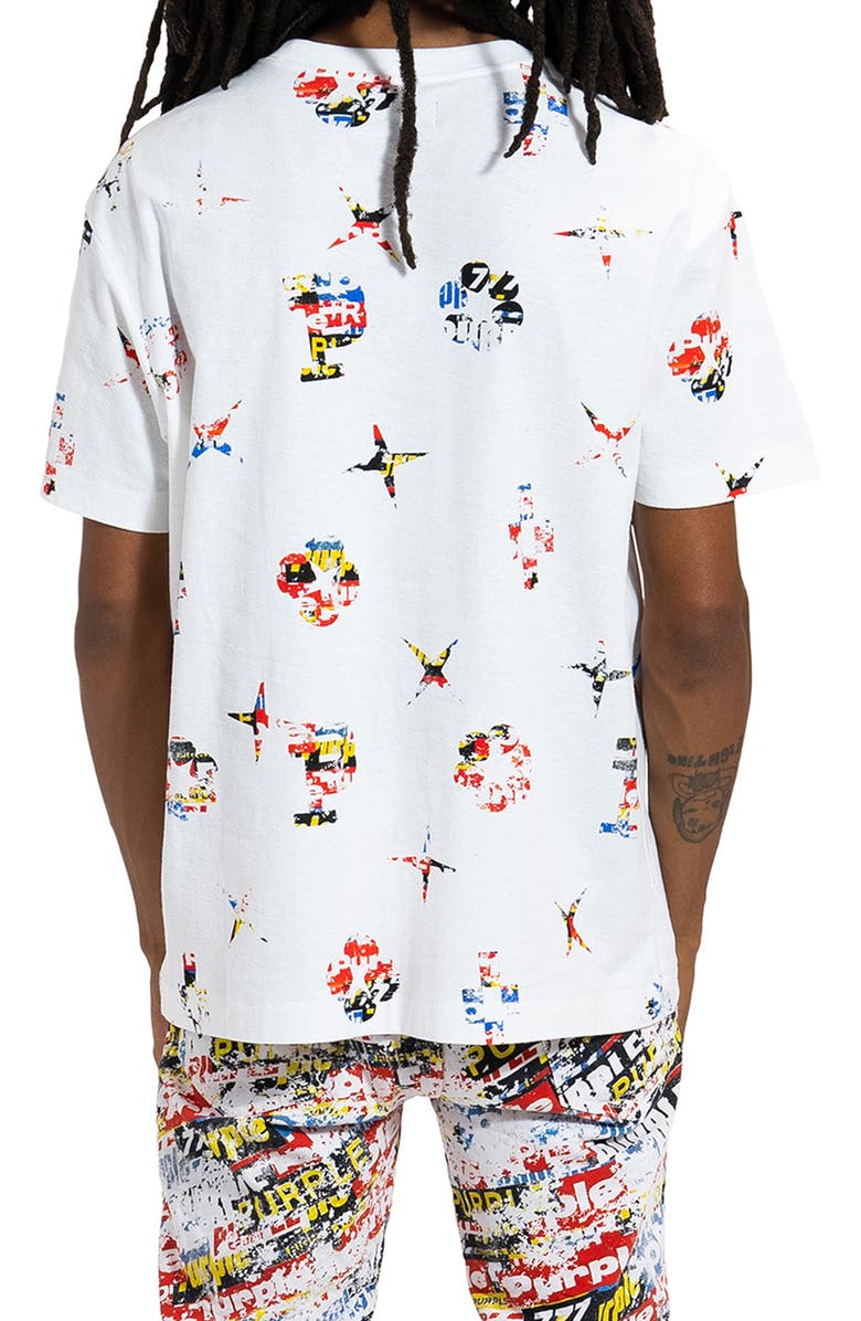 PURPLE BRAND Graphic Print Textured Cotton Jersey T-Shirt, Alternate, color,