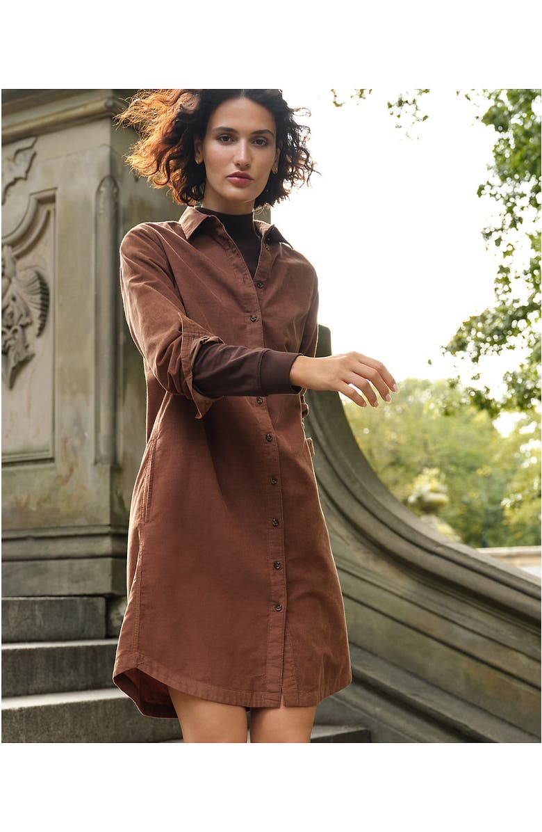 Lands' End Plus Size Pinwale Cord Button Front Dress, Alternate, color, 