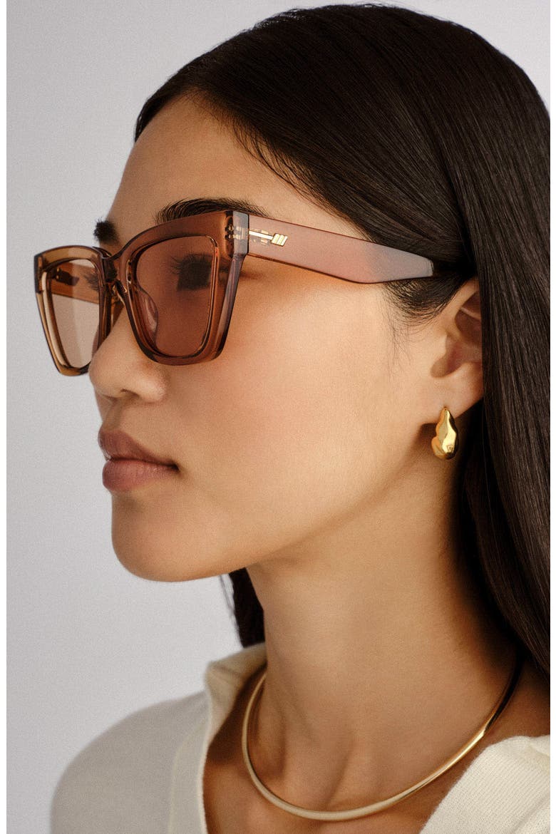 Le Coeur 53mm Cat Eye Sunglasses, Alternate, color, BARLEY / LATTE TINT
