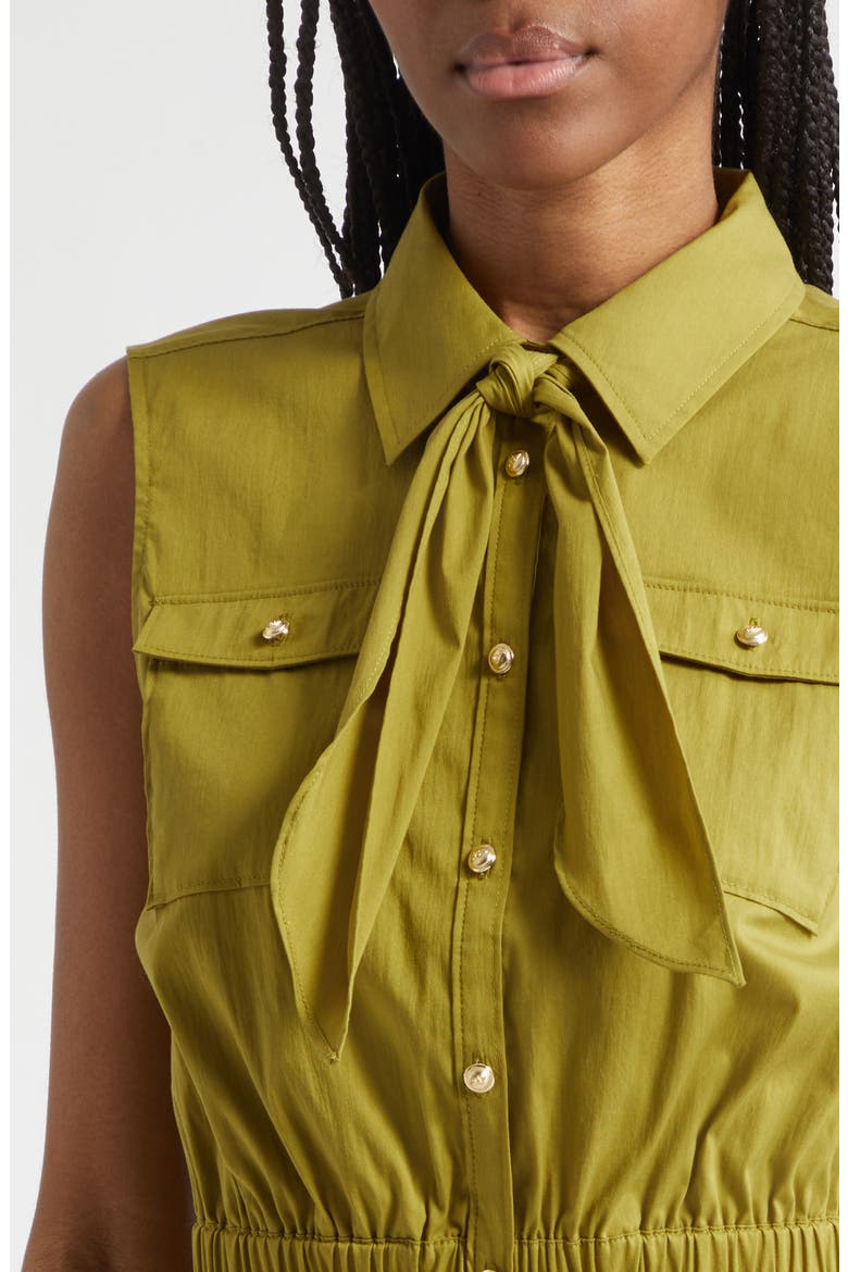 Lou Tie Cotton Blend Top, Alternate, color, DARK CARDAMOM