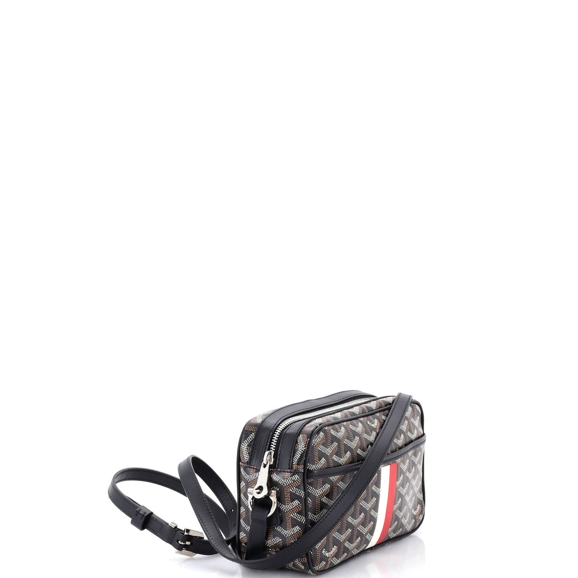 Cap Vert Bag Printed Coated Canvas, Alternate, color, Black