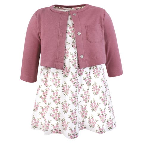 Baby Cotton Dress & Layering Cardigan