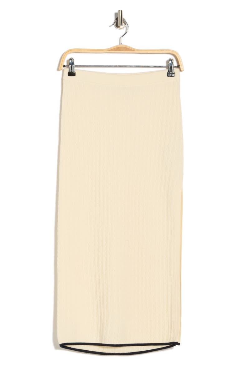 The Cable Cashmere & Silk Skirt, Alternate, color, IVORY/ NAVY MULTI
