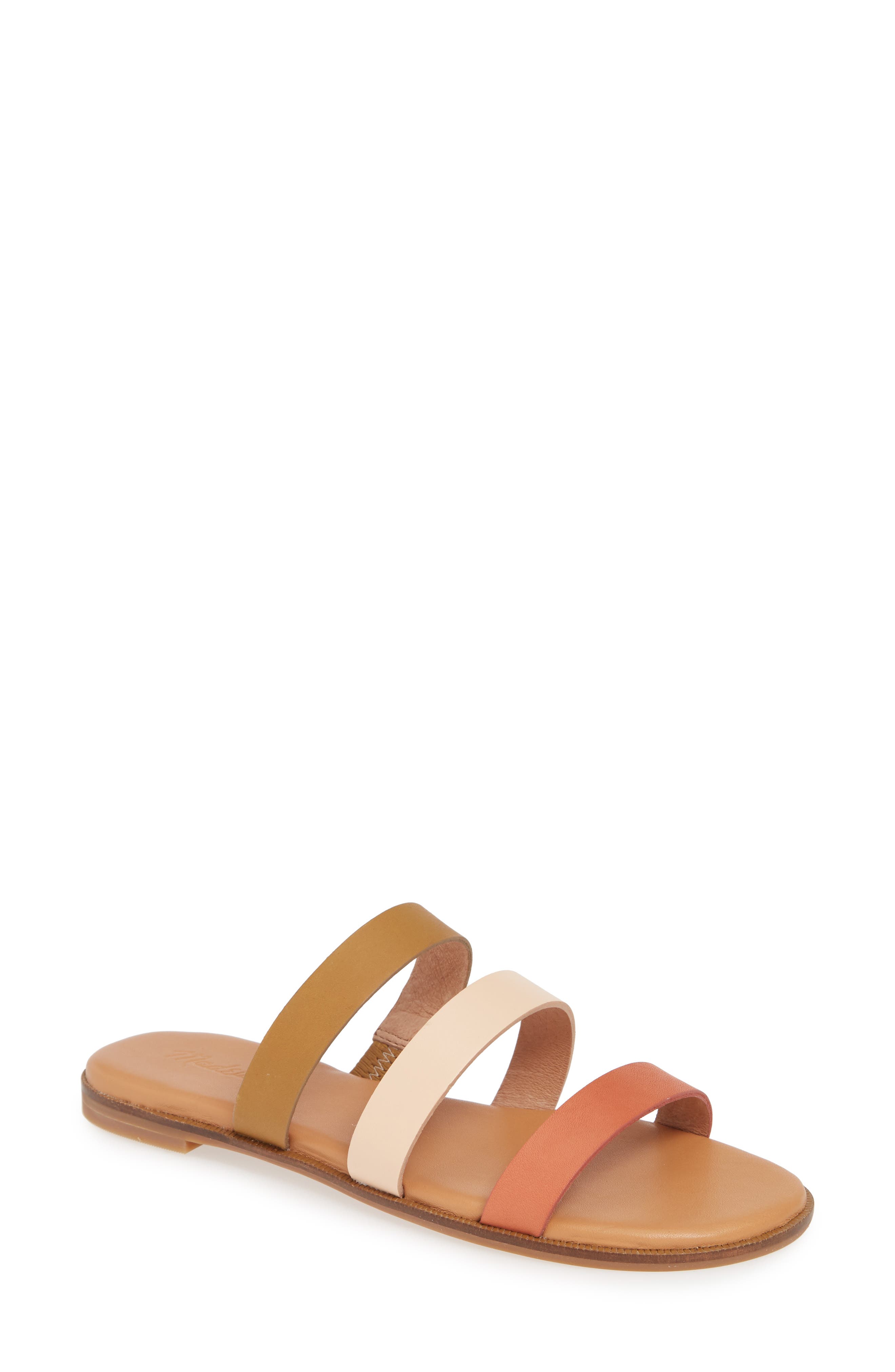 Madewell The Ilana Colorblock Slide Sandal, Main, color, 