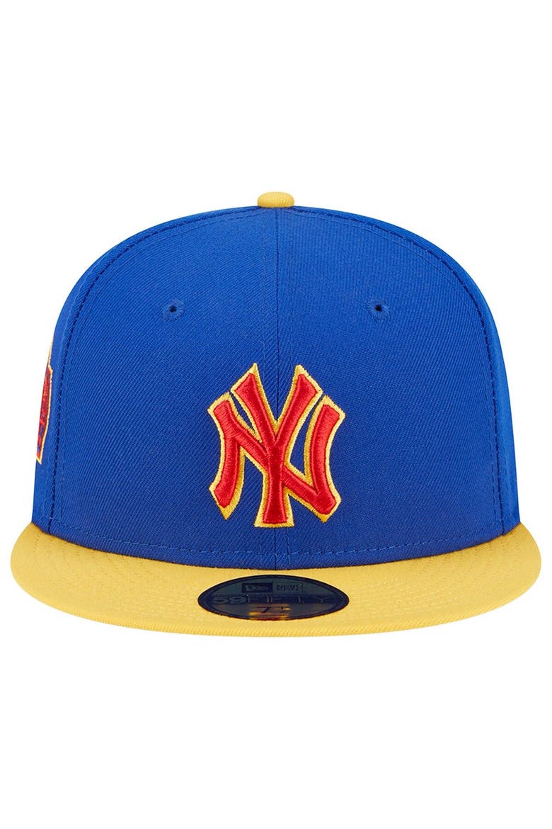 Men's New Era  Royal/Yellow New York Yankees Empire 59FIFTY Fitted Hat, Alternate, color, Royal