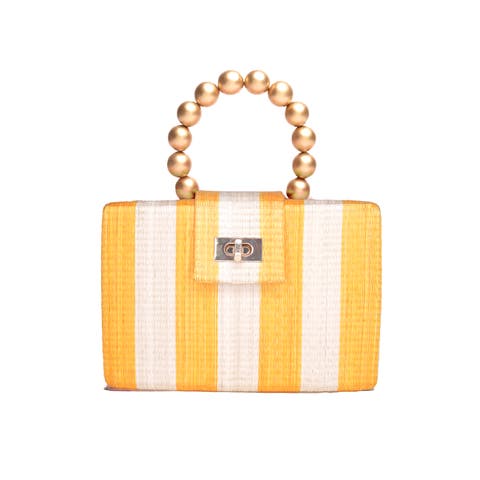 THE LOUISA Woven Straw Clutch Bag