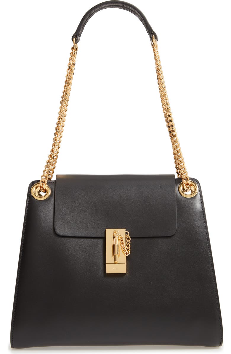 Chloé Annie Medium Leather Shoulder Bag, Main, color,