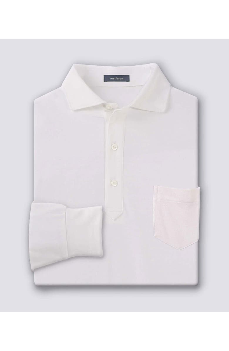Turtleson Lester Oxford Performance Polo Long Sleeve, Main, color, White