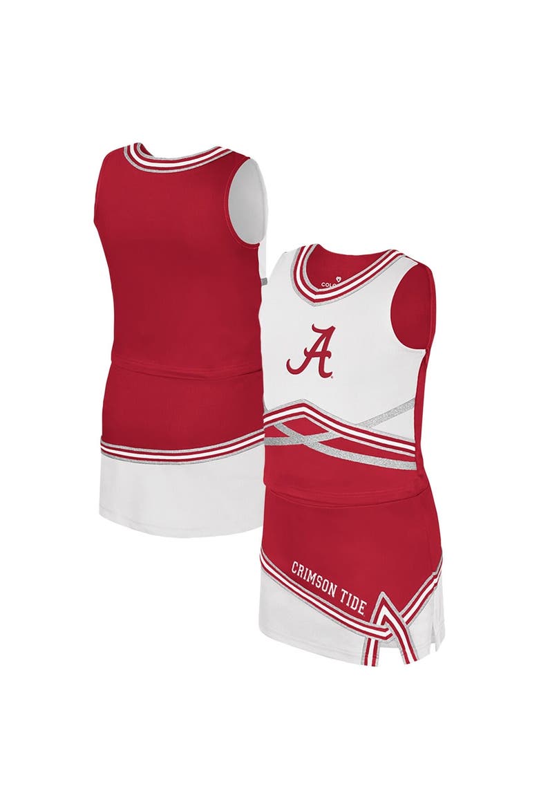 Girls Youth Colosseum Crimson Alabama Crimson Tide Lollipop Park Cheer Two-Piece Set, Main, color, Crimson